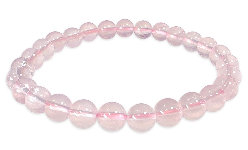 Pulsera Cuarzo Rosa perlas AAA 6-7mm
