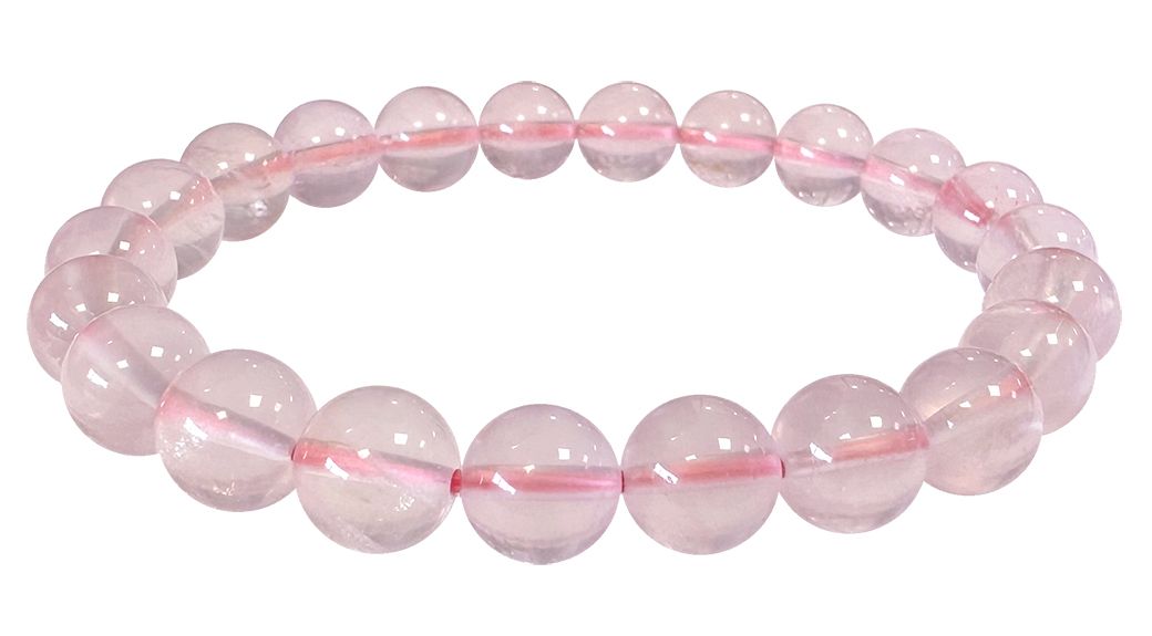 Pulsera Cuarzo Rosa perlas AAA 8-9mm
