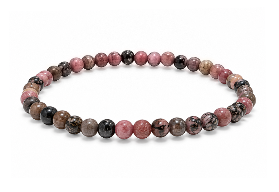 incienso en Pulsera de Rodonita A cuentas 4mm