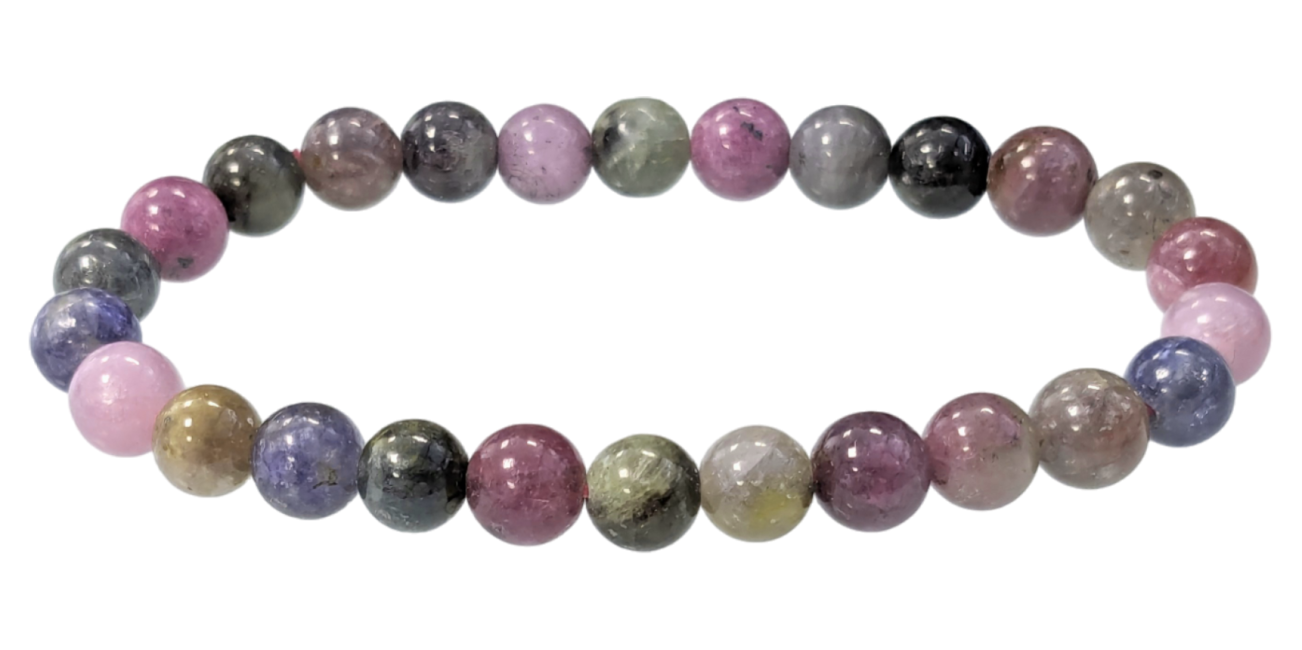 Pulsera de zafiros perlas multicolores 6-7mm