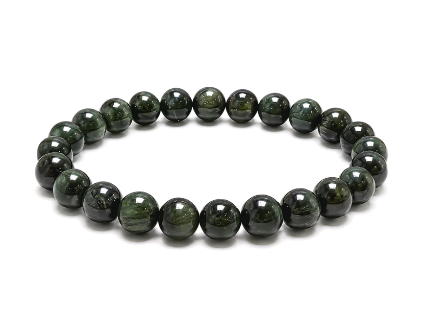 incienso en Pulsera de Serafinita AA Cuentas 8–9 mm