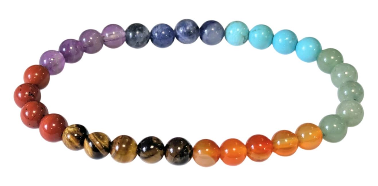 Pulsera 7 chakras cuentas A 6mm