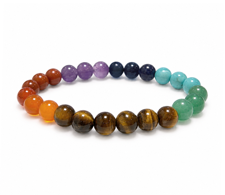 Pulsera 7 chakras cuentas A 8mm