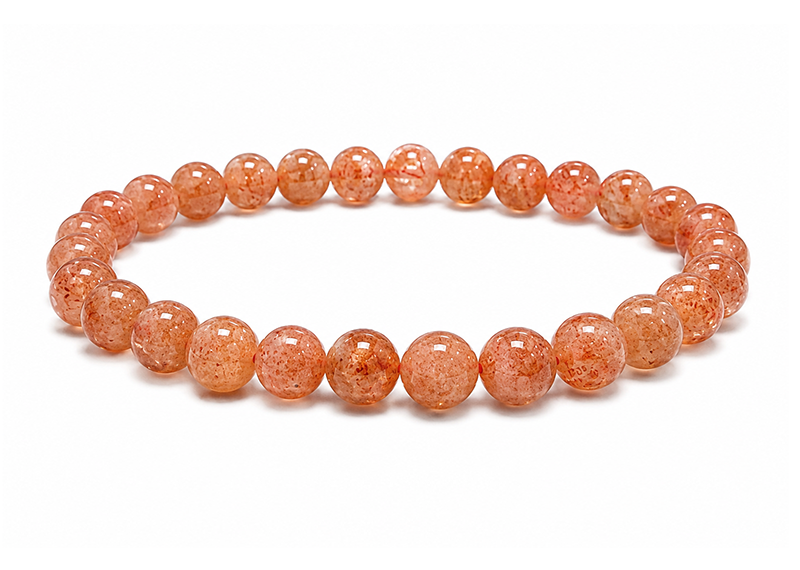 incienso en Pulsera de Piedra del Sol AA+ cuentas 7-8mm