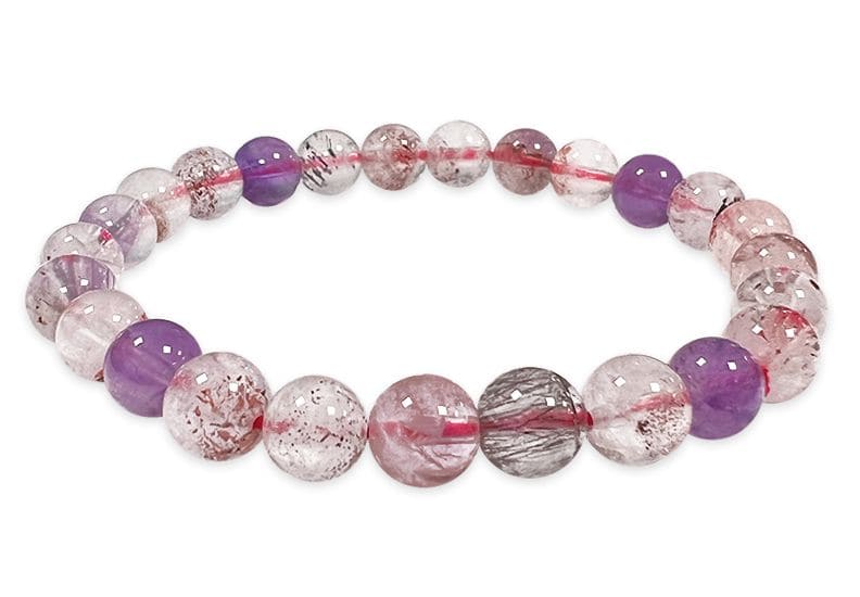 Pulsera Super Seven perlas AAA 7-8mm