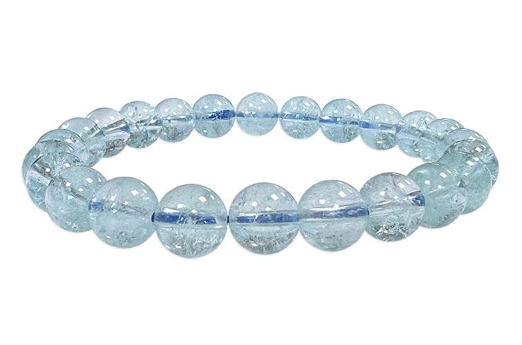 Pulsera Topacio Azul cuentas AAA 8-9mm