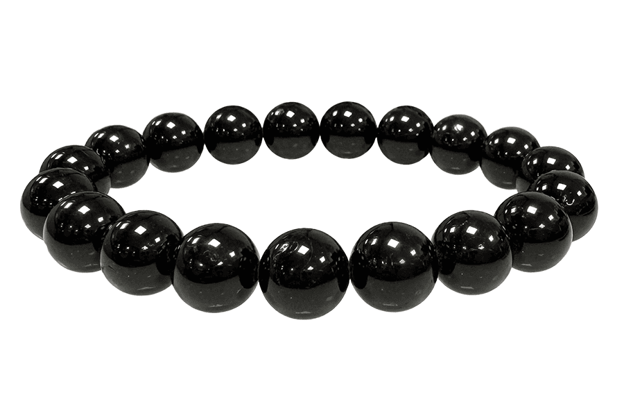 Pulsera turmalina negra A cuentas 10mm