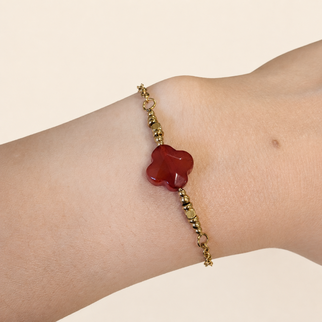 incienso en Pulsera de la Suerte de Cornalina A – Trébol