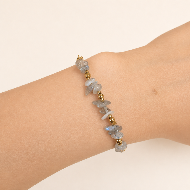 incienso en Pulsera Energía de Labradorita A – Fragmentos de Piedra