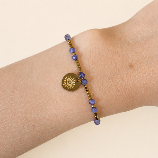 incienso en Pulsera de Protección de Amatista A+ – Ojo Protector
