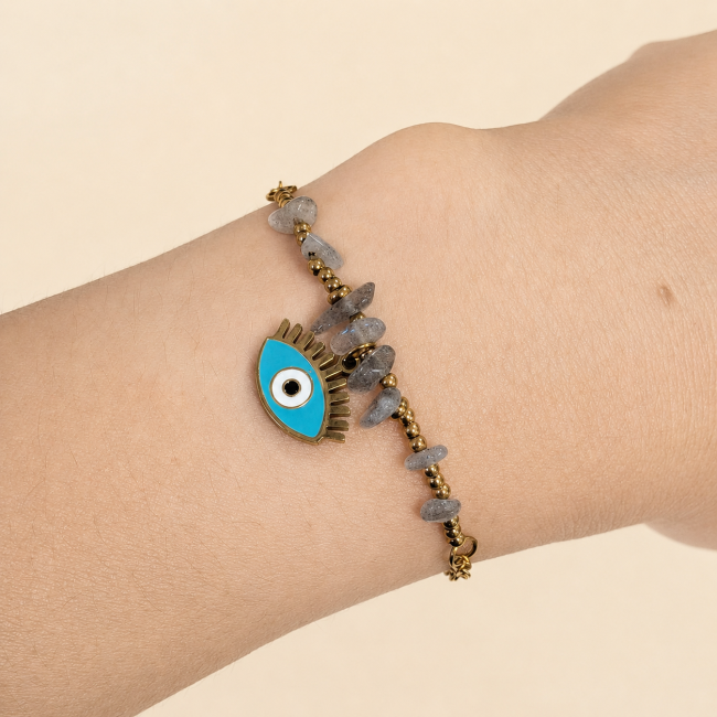 incienso en Pulsera de Protección de Labradorita A – Mal de Ojo