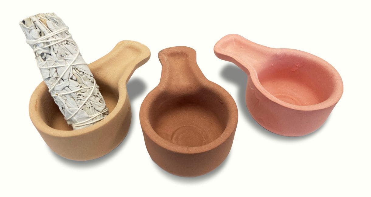 incienso en Quemador de terracota hecho a mano Rose|es