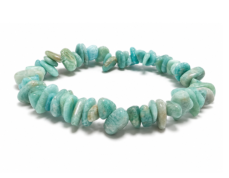 Pulsera de Chips de Amazonita del Perú A+ 5-8mm