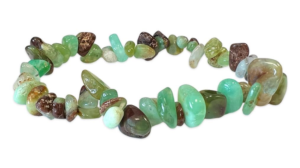 Pulsera Chrysoprase A chips 18cm.