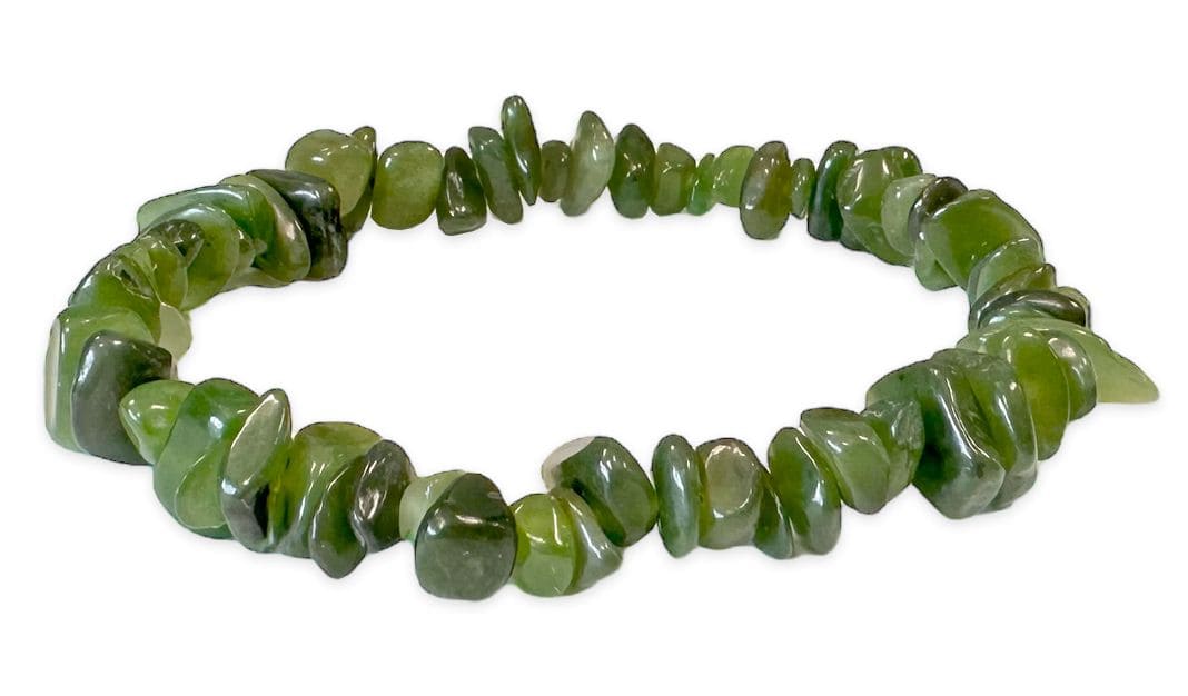 Jade Nephrite Canada Pulsera chip AA 18cm