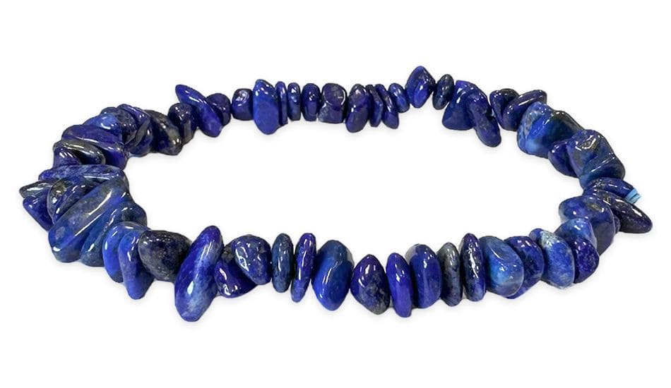 Pulsera chips Lapis Lazuli AA 18cm