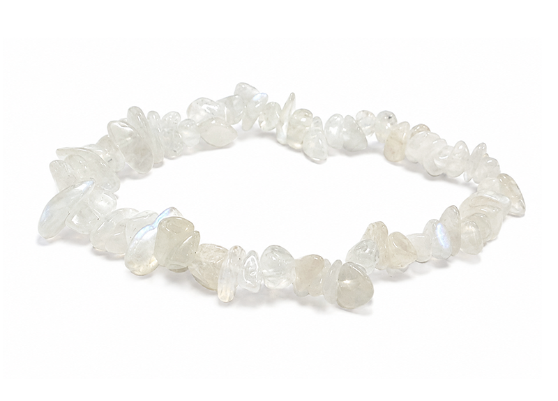 Pulsera de Chips de Piedra Luna Blanca Peristerita AA 5-8mm