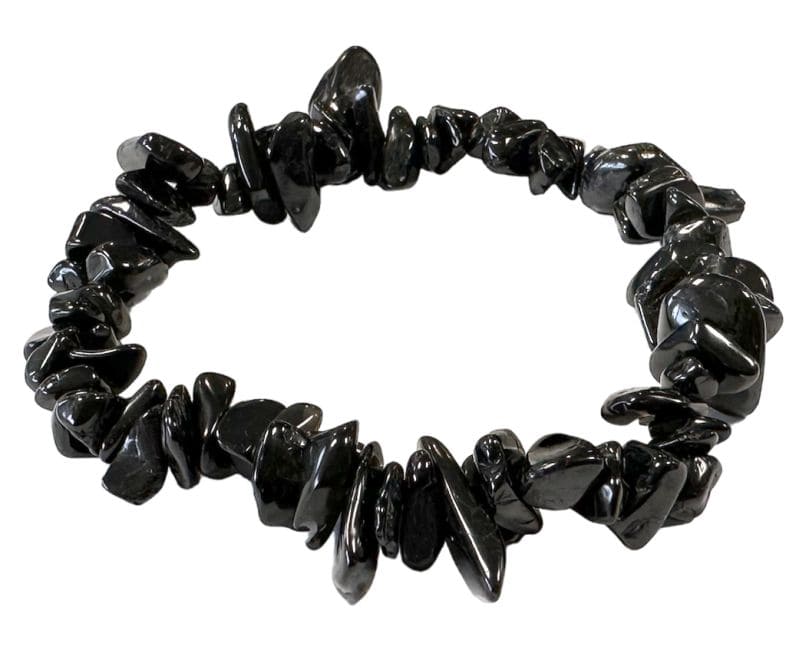 Pulsera Turmalina Negra A chips 12-15cm (Talla pequeña)