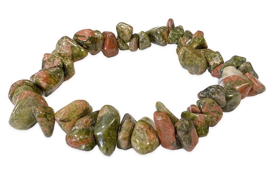 Pulsera Unakite chips 18cm.