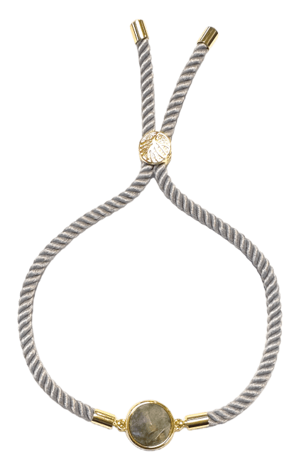 incienso en Pulsera Redonda De Cuerda De Latón Labradorita Facetada 12mm|es