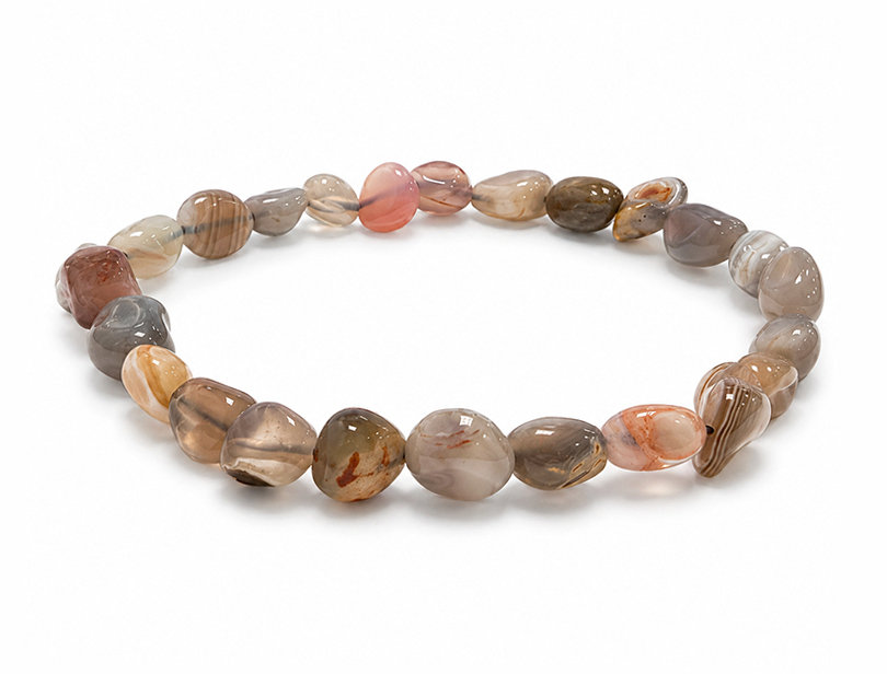 incienso en Pulsera de piedras rodadas de Ágata Botswana A 6-8mm