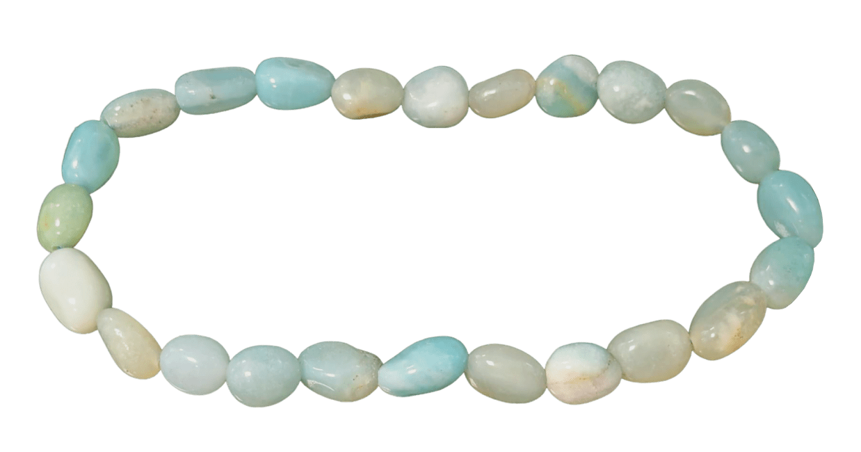 incienso en Pulsera Amazonita Peruana A piedras laminadas