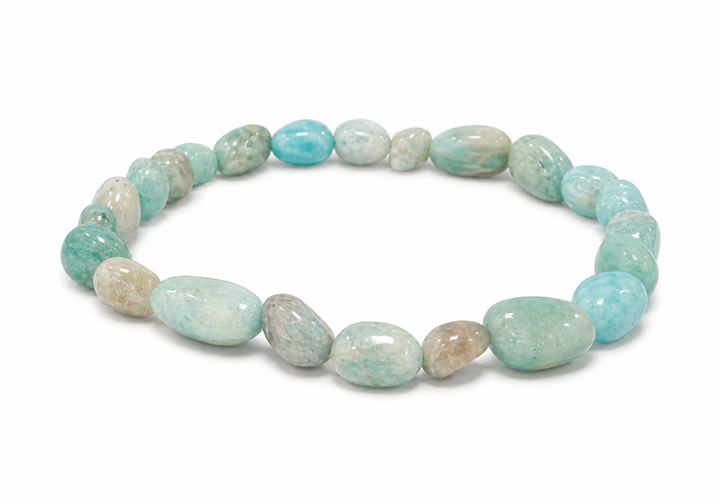 incienso en Pulsera de piedras rodadas de Amazonita de Perú A 5-8mm