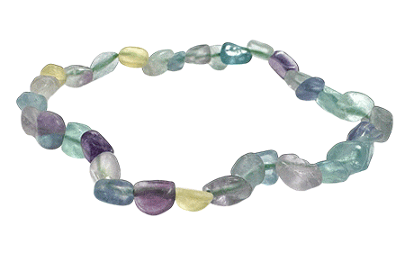 incienso en Pulsera Fluorita multicolor Piedras rodadas A