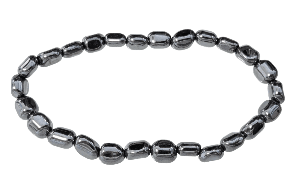 incienso en Pulsera de Hematita piedras enrolladas