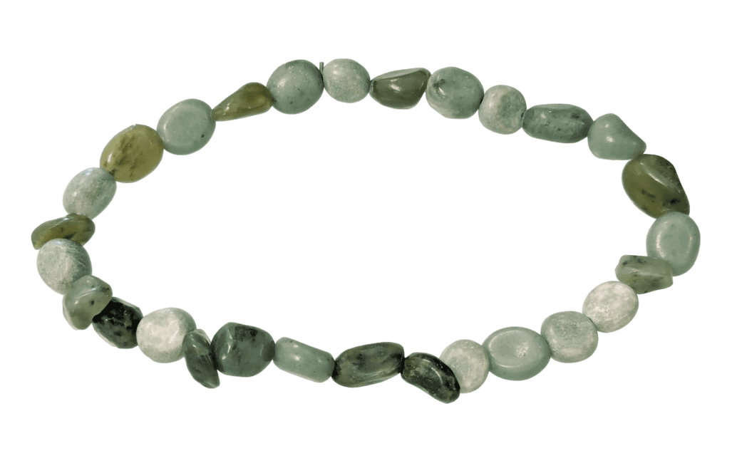 incienso en Pulsera de piedras rodadas Jade Nefrita