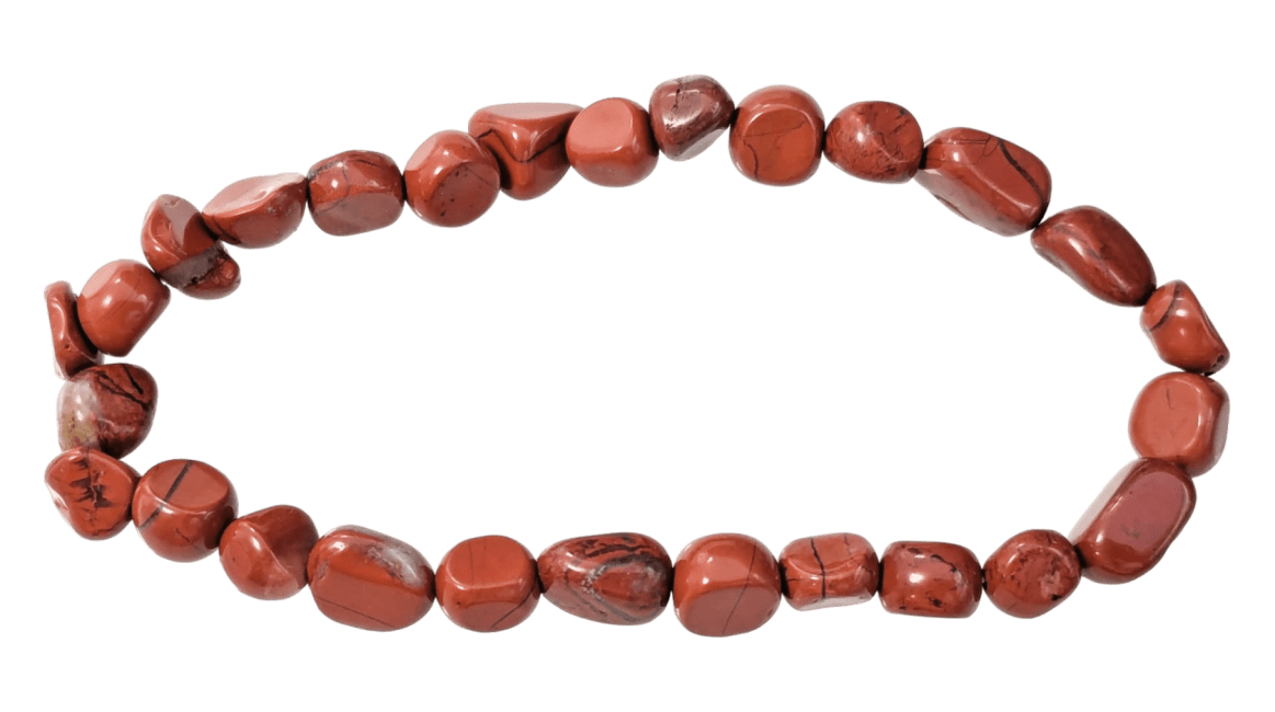 incienso en Pulsera Jaspe Rojo A piedras laminadas