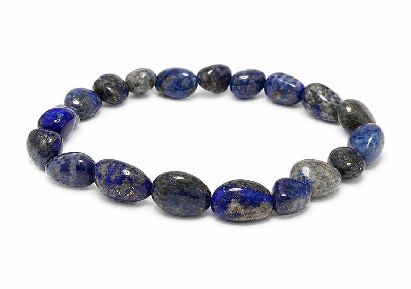 Pulsera de piedras rodadas de Lapislázuli A 6-8mm