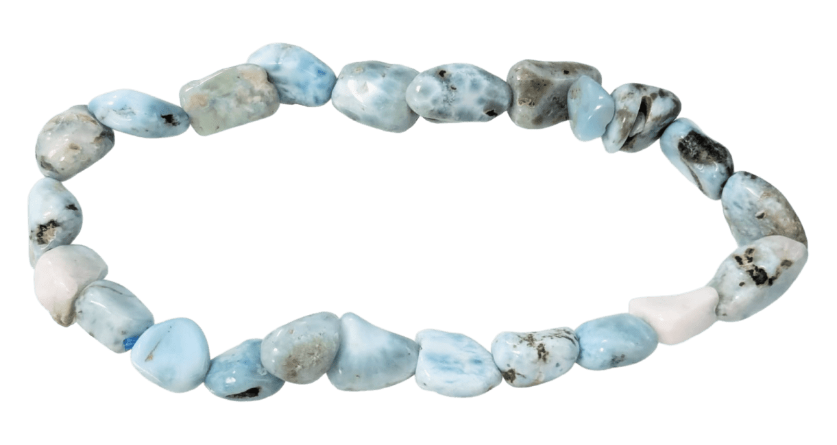 incienso en Pulsera de piedras rodadas Larimar A 5-8mm