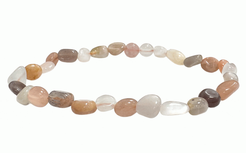incienso en Pulsera A pulsera de piedra lunar multicolor piedras rodadas