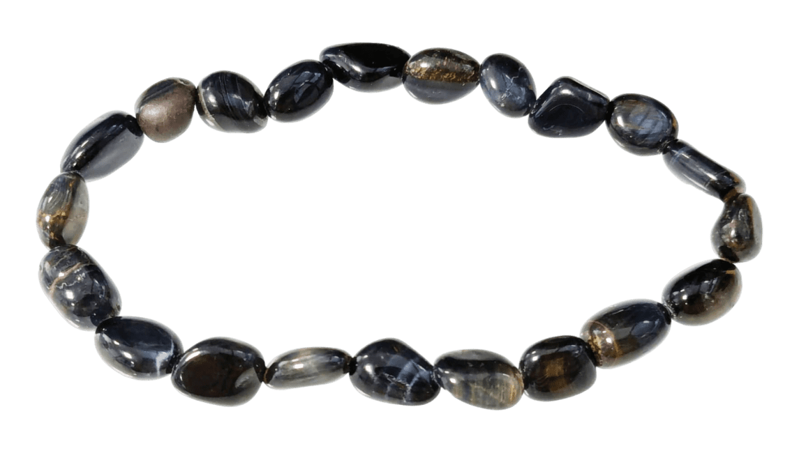 incienso en Pulsera de Ojo de halcón A piedras enrolladas