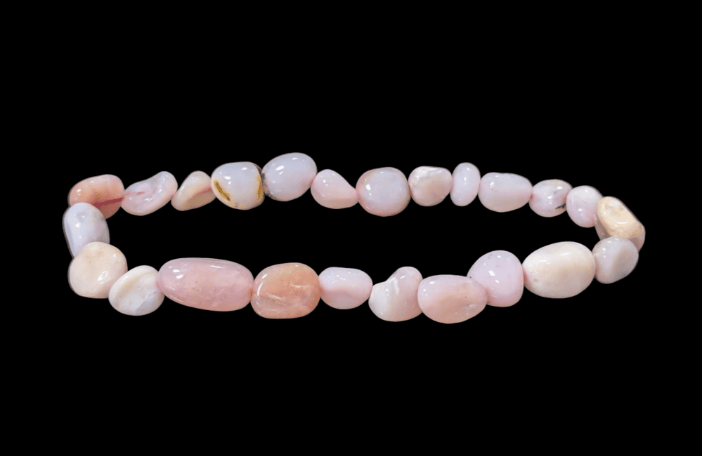incienso en Pulsera Ópalo Rosa A piedras laminadas