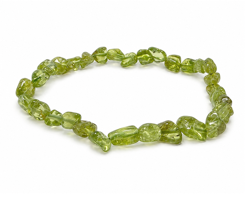 incienso en Pulsera de piedras rodadas de Peridoto A+ 6-8mm