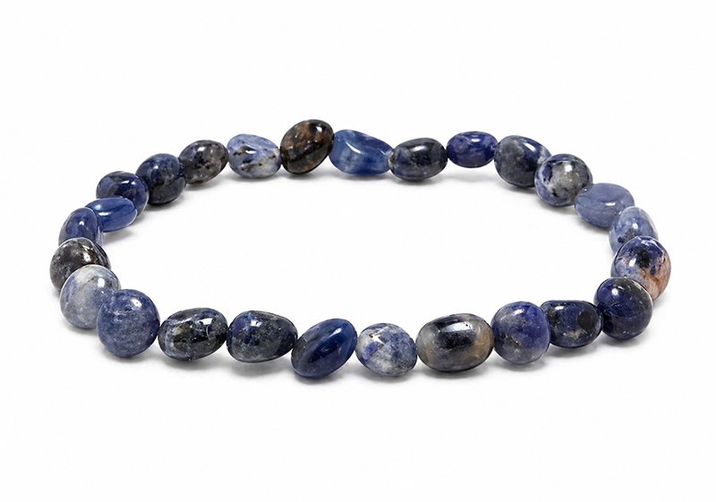 incienso en Pulsera de piedras rodadas de Sodalita A 5-8mm