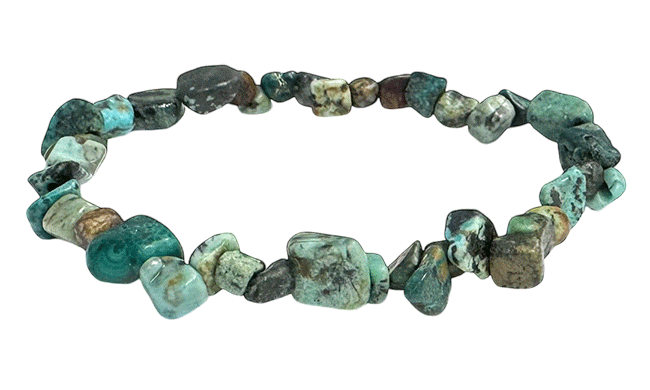 incienso en Pulsera de turquesa natural africana piedras enrolladas
