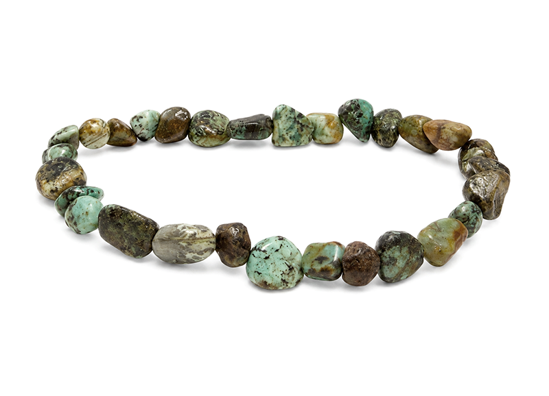 incienso en Pulsera de Piedras Pulidas de Turquesa Africana AB 5-8mm