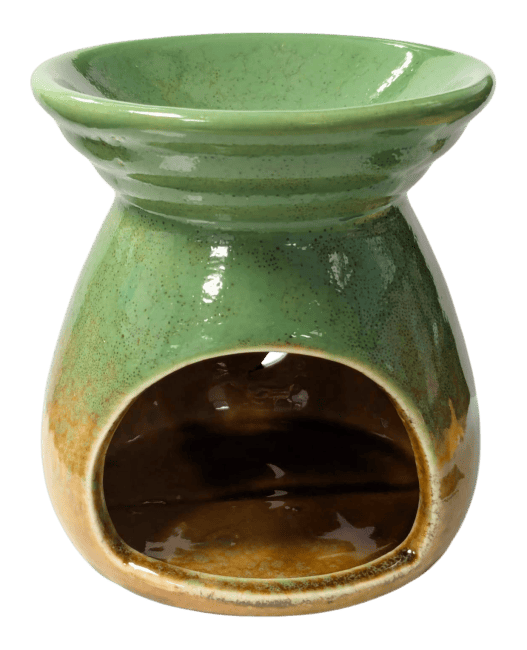 incienso en Quemador de aceite cerámico degradado verde 8,5 cm|es
