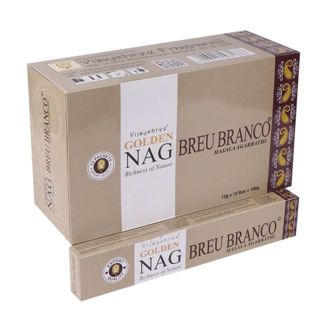 Incienso Vijayshree Golden Breu Branco 15g