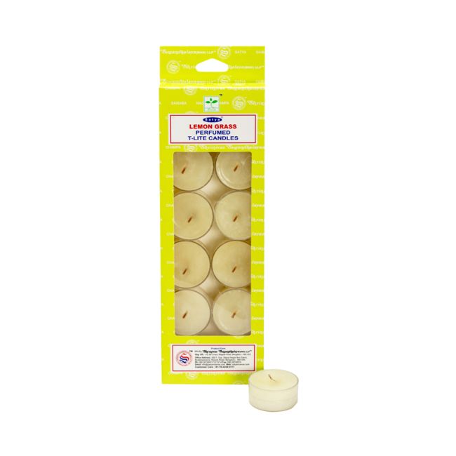 Set de 12 velas perfumadas tealight Satya Lemon Grass