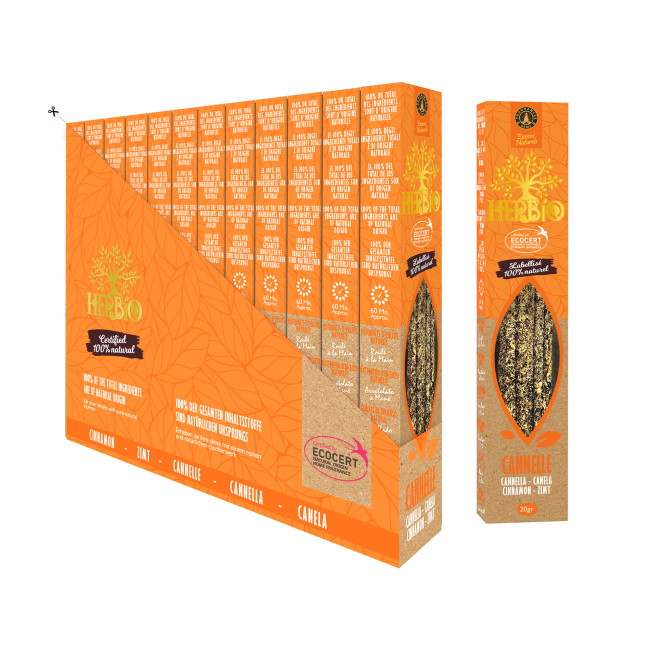 incienso en Incienso Difuminado Ecocert Herbio Canela 20g|es