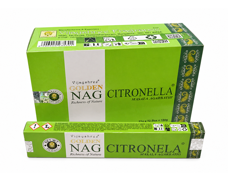 Incienso Vijayshree Golden Citronella 15g