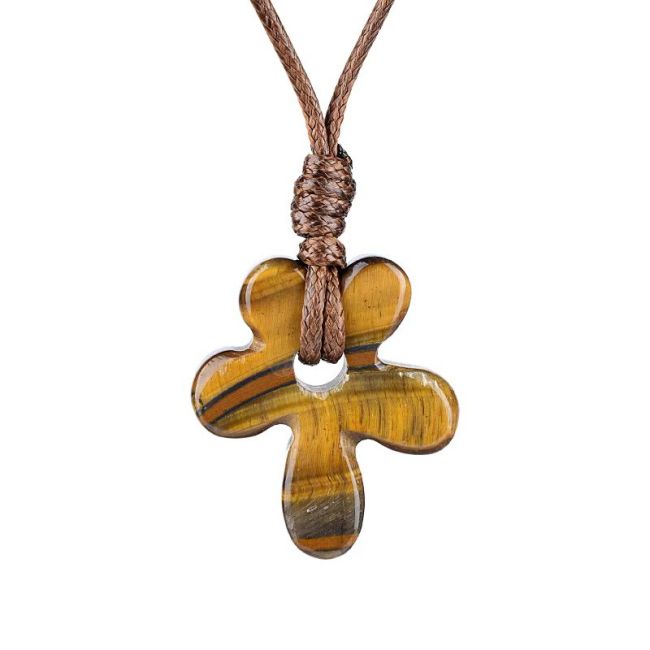 incienso en Collar con flor de ojo de tigre