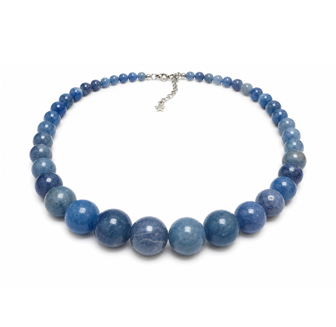incienso en Collar Degradado de Aventurina Azul A Perlas 4-12mm 50cm