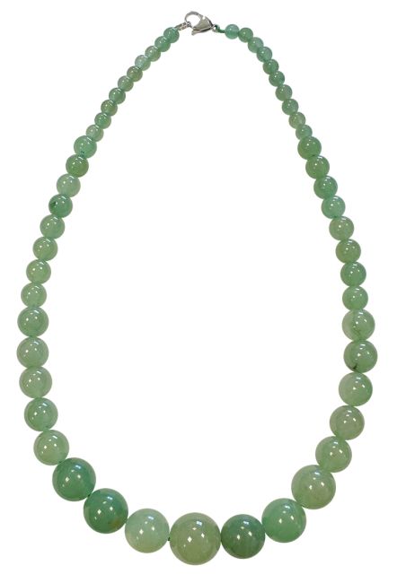 Collar de aventurina verde A Cuentas colgantes 6-14 mm 45 cm