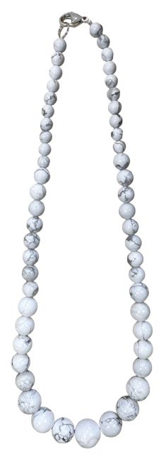 Collar Howlite A Cuentas Gotas 6-14mm 45cm