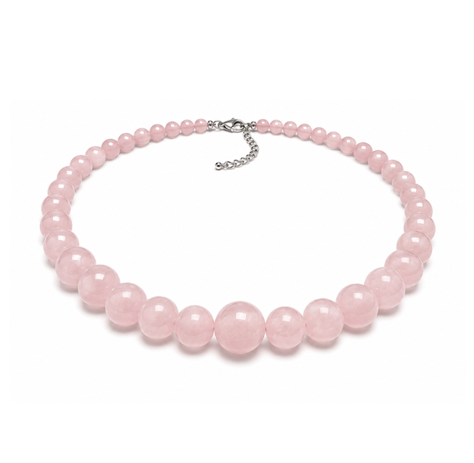 incienso en Collar Degradado de Cuarzo Rosa A Perlas 4-12mm 50cm